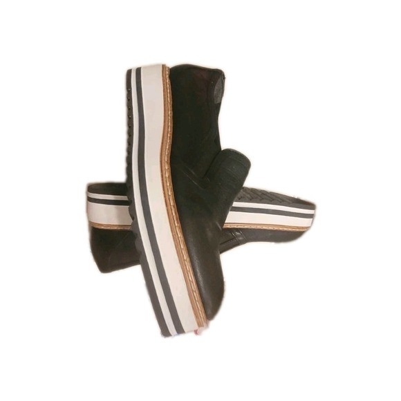 Sea To Summit Shoes - Summit by White Mountain Brody Black Leather Slip On Loafers 39 Platform Italy